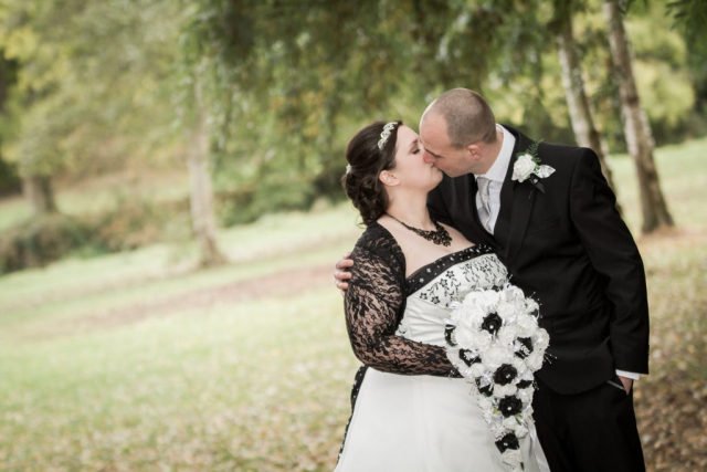 Bride and Groom Kissing at Sudbury