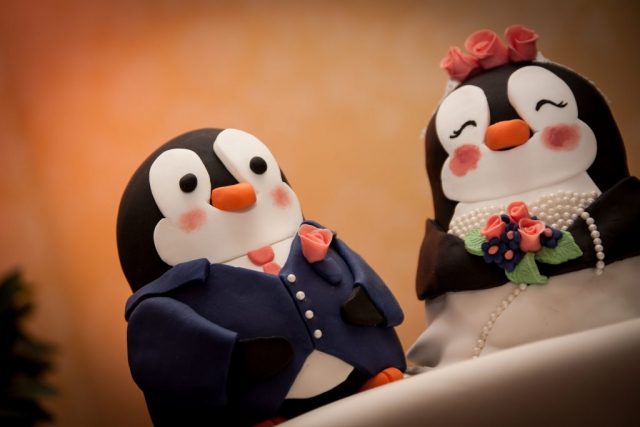 Penguin Wedding Cake Toppers